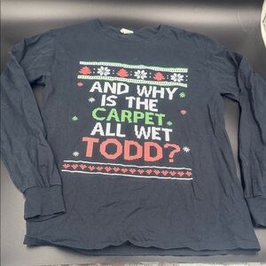 Black Graphic Long Sleeve Shirt- Christmas Vacation